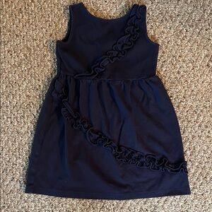 Janie and Jack Navy Dress with Ruffle Accent